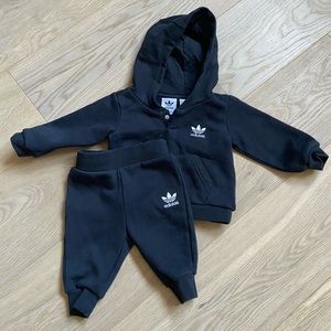 Black Adidas Sweatsuit Baby 3-6months